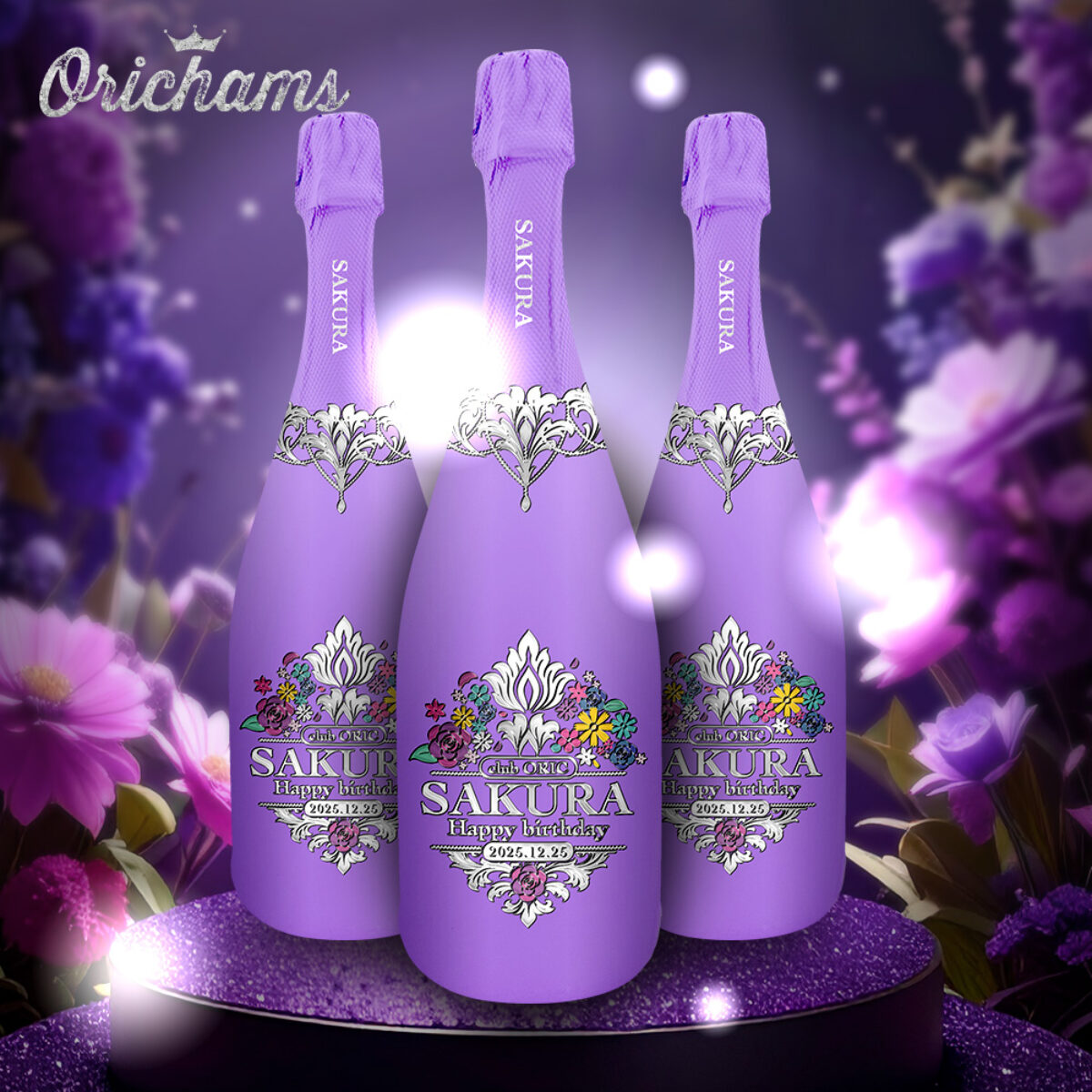 凸ボトル]花系クラシック装飾の高級オリシャン002 | orichams